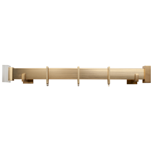 Luxe Rectangle Metal Rod 2"H x 1"W, 8ft Length (96")