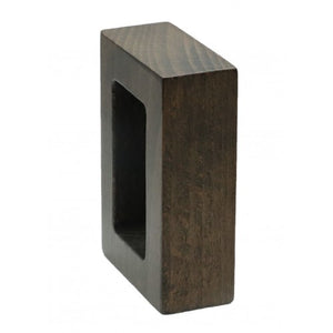 Luxe Rectangle Rectangle Wood End Cap for Rectangular Rod