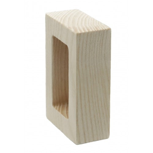 Luxe Rectangle Rectangle Wood End Cap for Rectangular Rod
