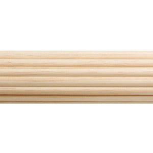 1-3/8" Reeded Wood Pole 8'