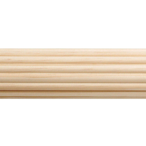 1-3/8" Reeded Wood Pole 4'