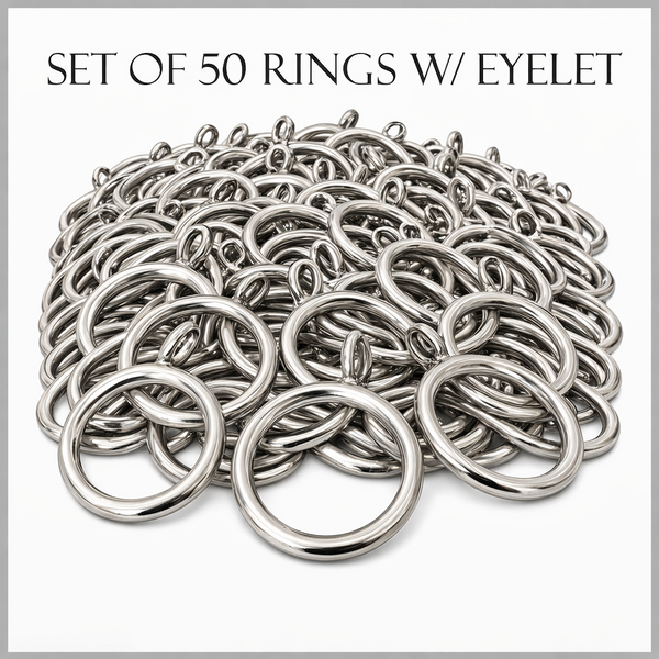 Plain Rings (Box of 50) for our 1/2" Diameter Cafe Rods