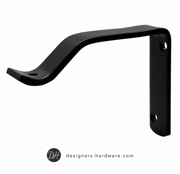 Vertical Mount C-Style Bypass Traverse Drapery Bracket for 1-1/8" Diameter Rods