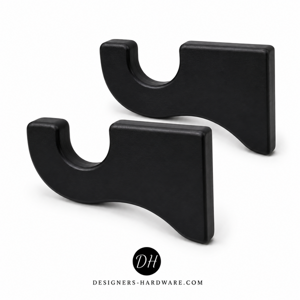 Wood Brackets for 1-3/8" Diameter Wood Essentials Drapery Curtain Rods | Set of 2 Brackets