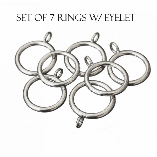 Plain Ring for 1/2" Diameter Cafe Rods - Set of 7 Rings Option