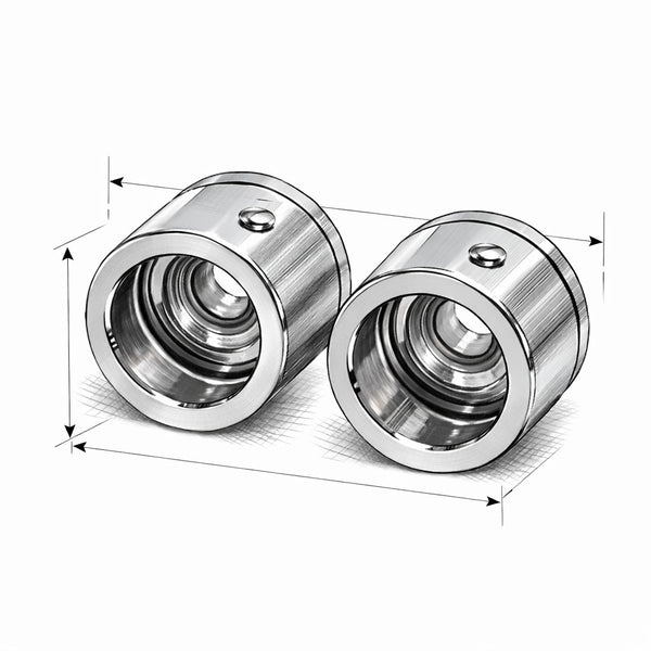 Inside Mount Brackets Pair for our 1/2" Diameter Cafe Curtain Rods | Set of 2