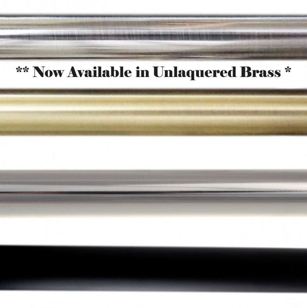 1-1/8" Diameter Metal Drapery Rod – Custom Cut to Length | Up to 72" Length