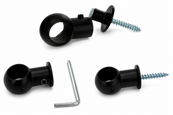 Sash Bracket for 1/2" Cafe Curtain Rods | Wall Mount | Kitchen Dining Small Windows