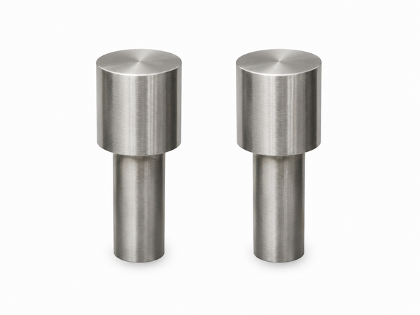 Smooth End Cap Finials for 1/2" Diameter Cafe Curtain Rods (Pair)