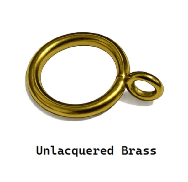 Plain Ring for 1/2" Diameter Cafe Rods - Set of 7 Rings Option
