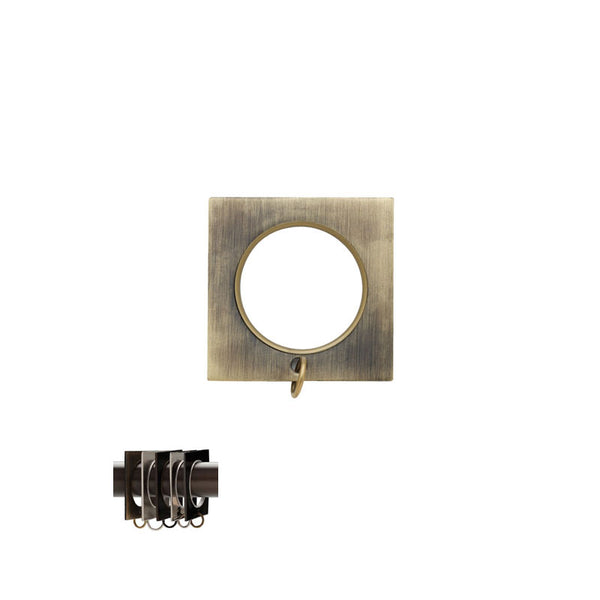 Square Ring with Liner for 3/4" Metal Pole, each.