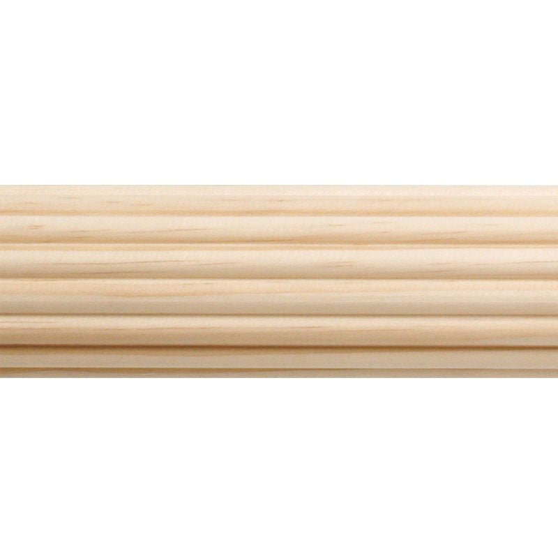 1-3/8" Reeded Wood Pole 4'