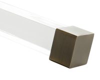Metal Endcap for Square 1-1/2" Acrylic Rod, each.