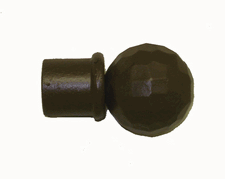 Faceted Ball finial for DH 1"and 1-1/4" Iron pole, each.