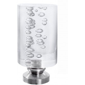 Cylinder with Bubbles Finial for 1-1/8" Metal or Acrylic Pole, each.