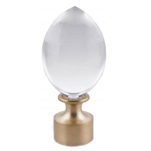 Tribeca finial for 1-1/2" metal or acrylic pole, each.